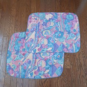 2 Vintage Springs 90's Pillow Shams Standard Size Geometric Shapes 90's USA